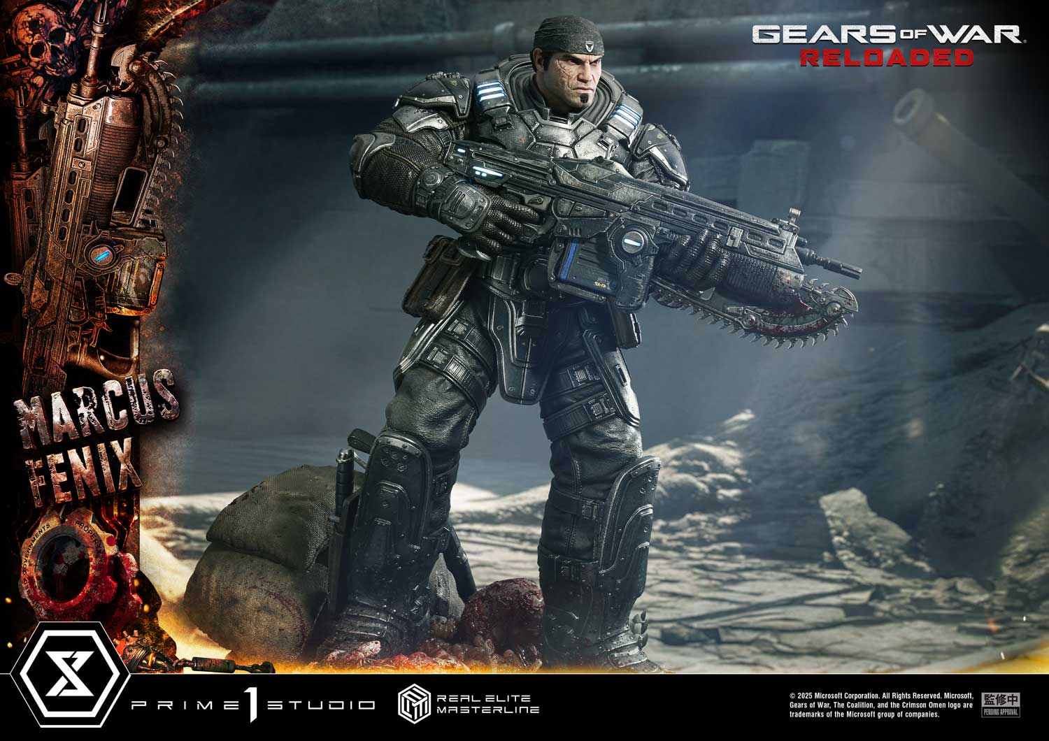 Real Elite Masterline Gears of War: Reloaded Marcus Fenix Ultimate Bonus Version