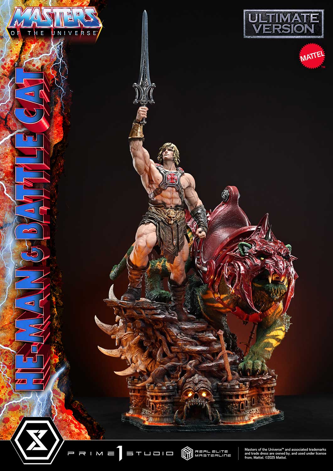 Real Elite Masterline Masters of the Universe He-Man &amp; Battle Cat Ultimate Bonus Version