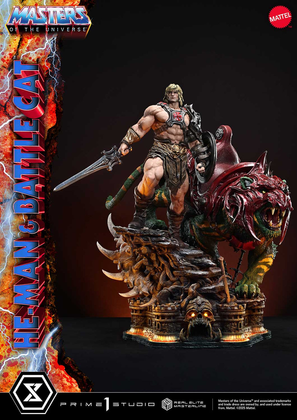 Real Elite Masterline Masters of the Universe He-Man &amp; Battle Cat Ultimate Bonus Version