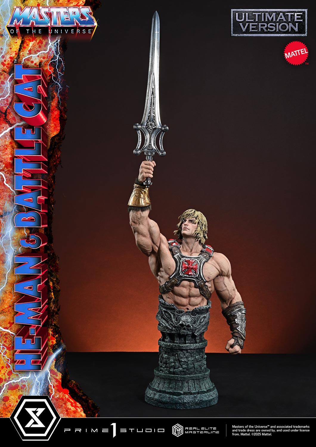 Real Elite Masterline Masters of the Universe He-Man &amp; Battle Cat Ultimate Bonus Version