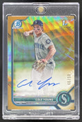 2022 Bowman Draft Chrome Pick Gold Wave Refractor #CDA-CY Cole Young RC Auto /50
