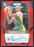 2025 Panini WNBA Prizm Signatures Red Prizm #SG-DM Dominique Malonga Auto /99