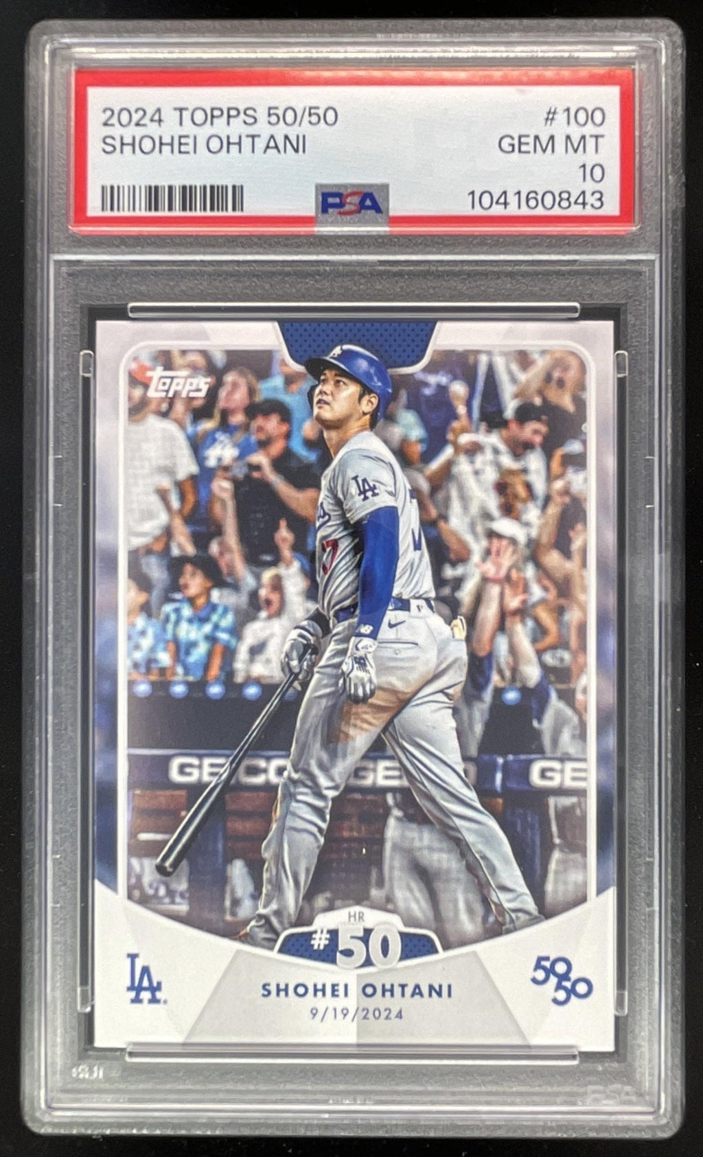 2024 Topps 50/50: Shohei Ohtani #100 Shohei Ohtani PSA 10