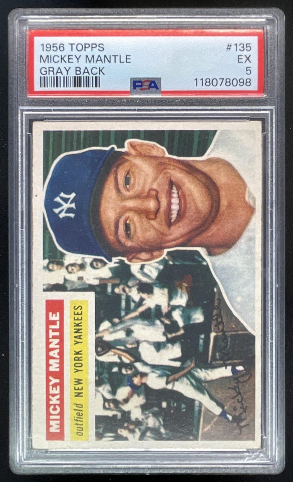 1956 Topps #135 Mickey Mantle PSA 5