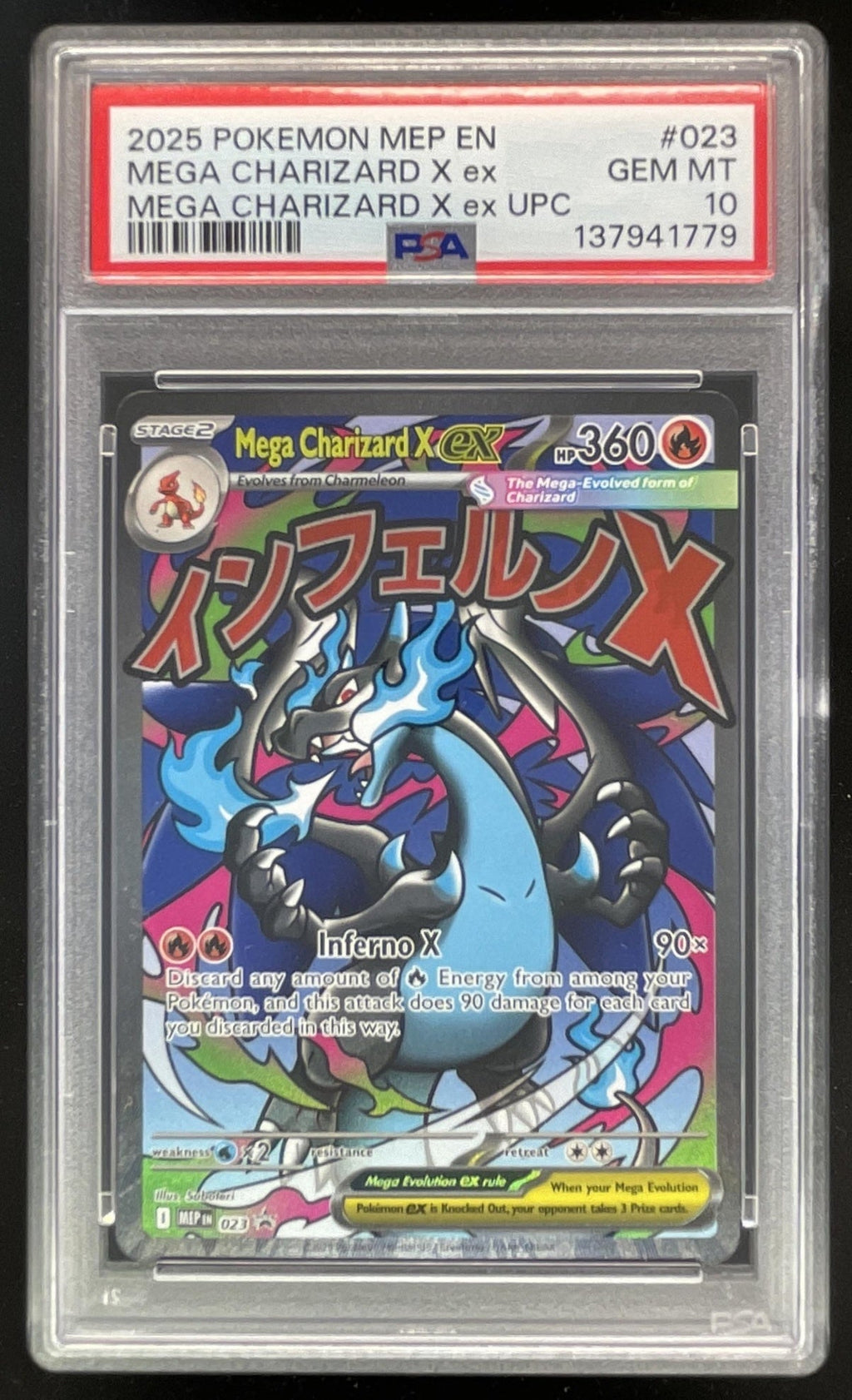 2025 Pokemon MEP Black Star Promos Promos #023 Mega Charizard X ex PSA 10