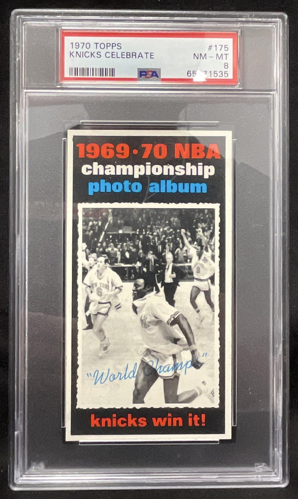 1970-71 Topps #175 1969-70 NBA Championship Final Stats PSA 8