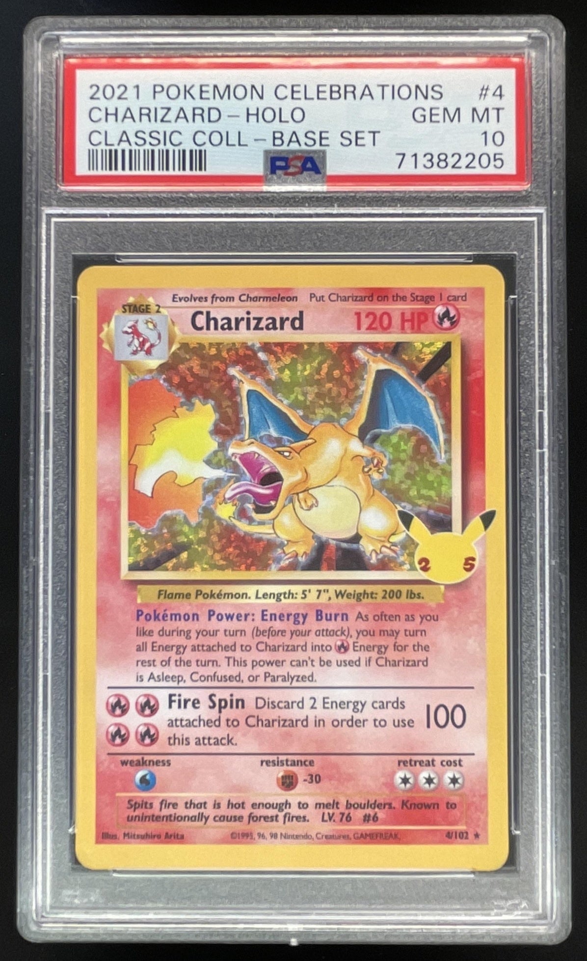 2021 Pokemon Sword & Shield Celebrations Classic Collection #4 Charizard PSA 10
