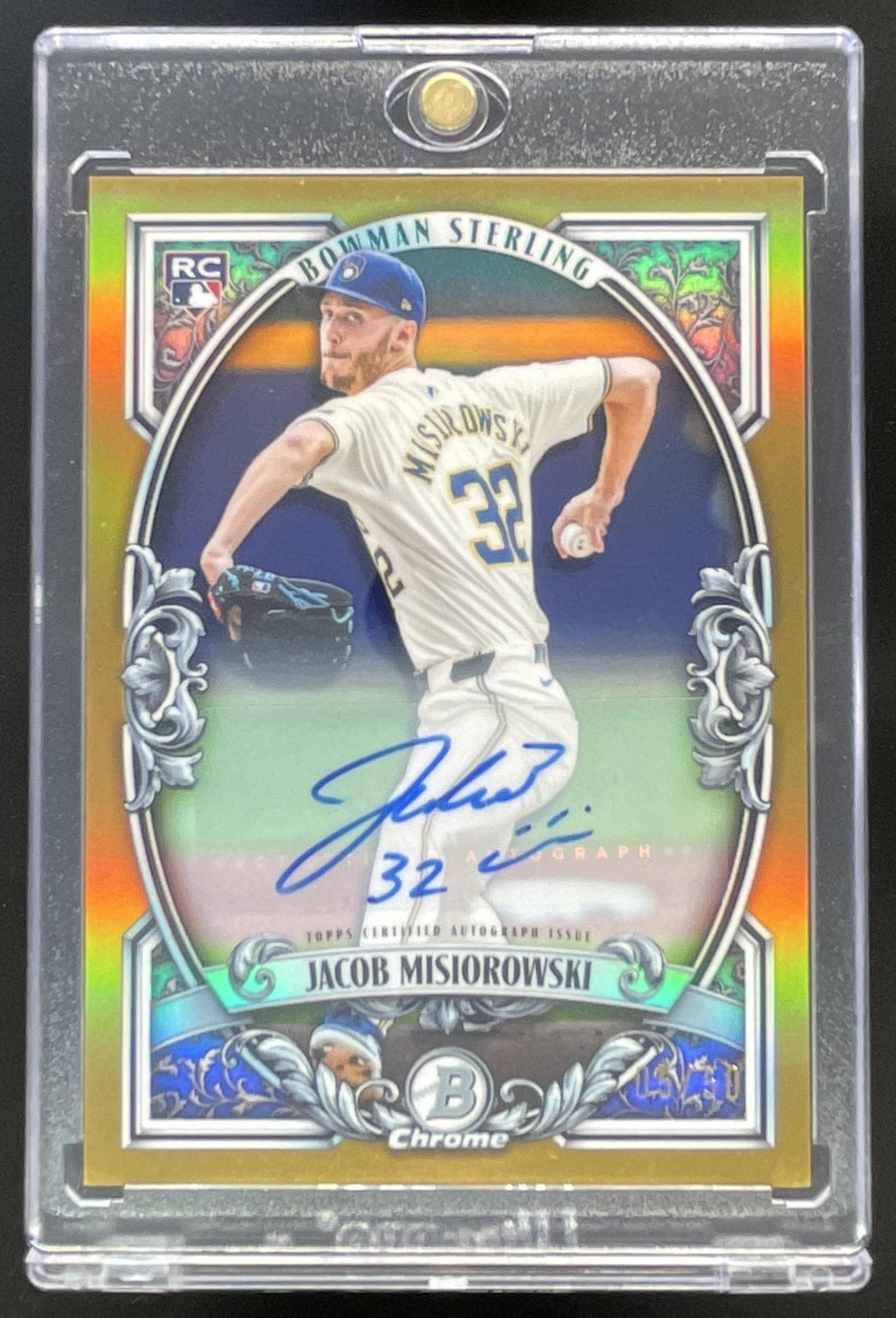 2026 Bowman Sterling Chrome Gold  #BST-13 Jacob Misiorowski RC Auto /50