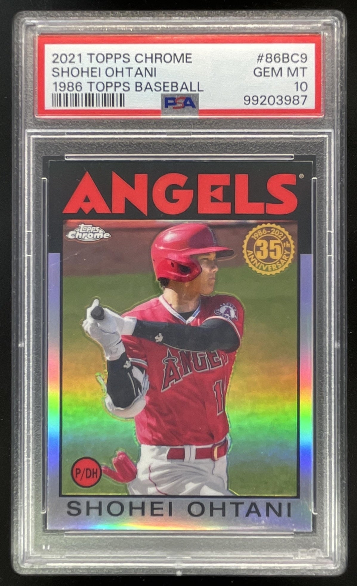 2021 Topps Chrome 1986 Topps Baseball #86BC-9 Shohei Ohtani PSA 10