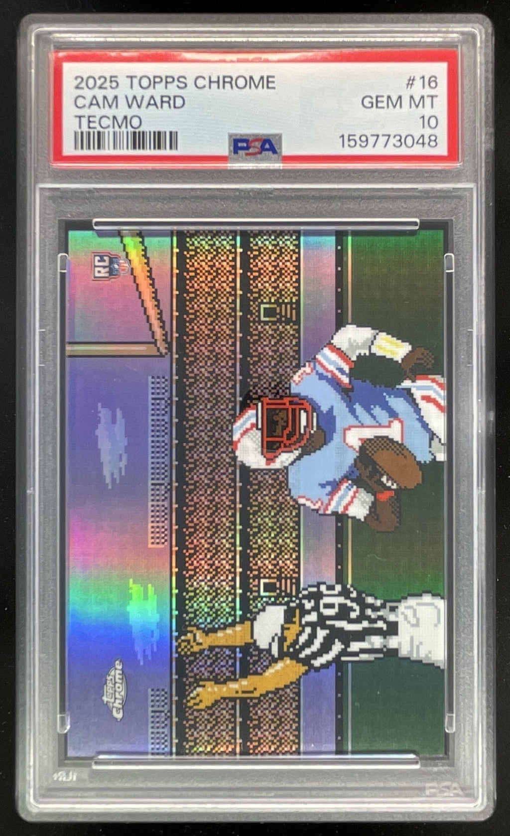 2025 Topps Chrome Tecmo Bowl #TECMO-16 Cam Ward RC SSP PSA 10
