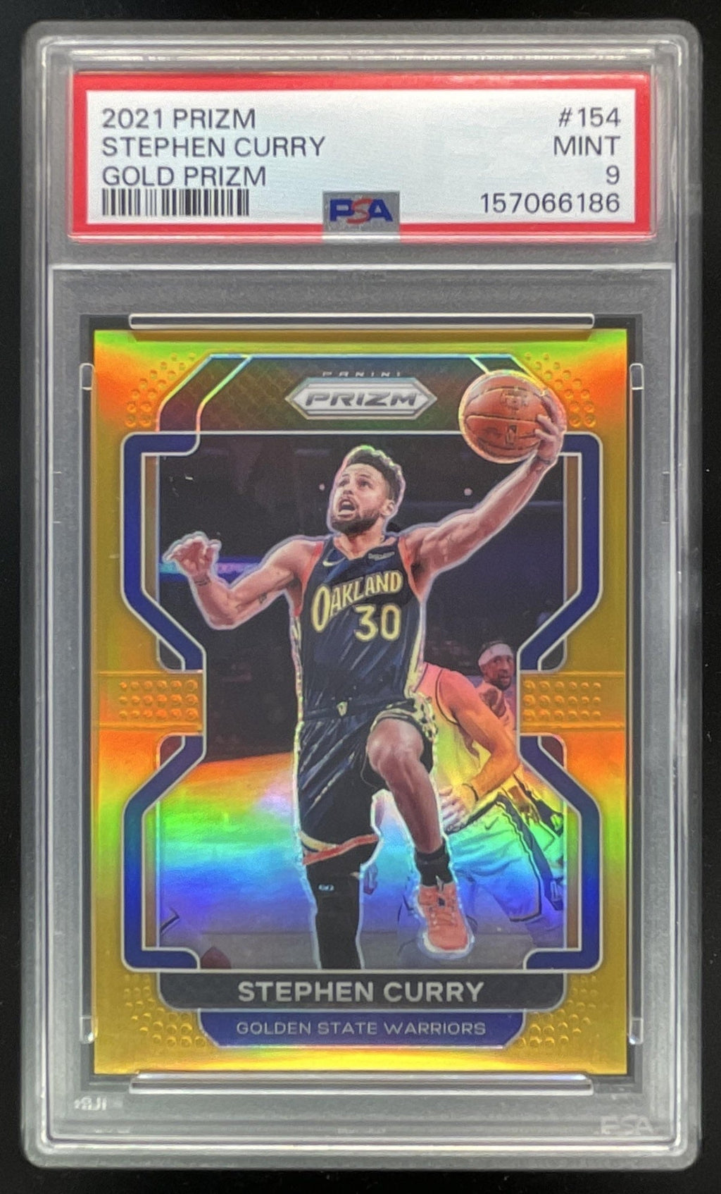 2021-22 Panini Prizm Gold Prizm #154 Stephen Curry /10 PSA 9