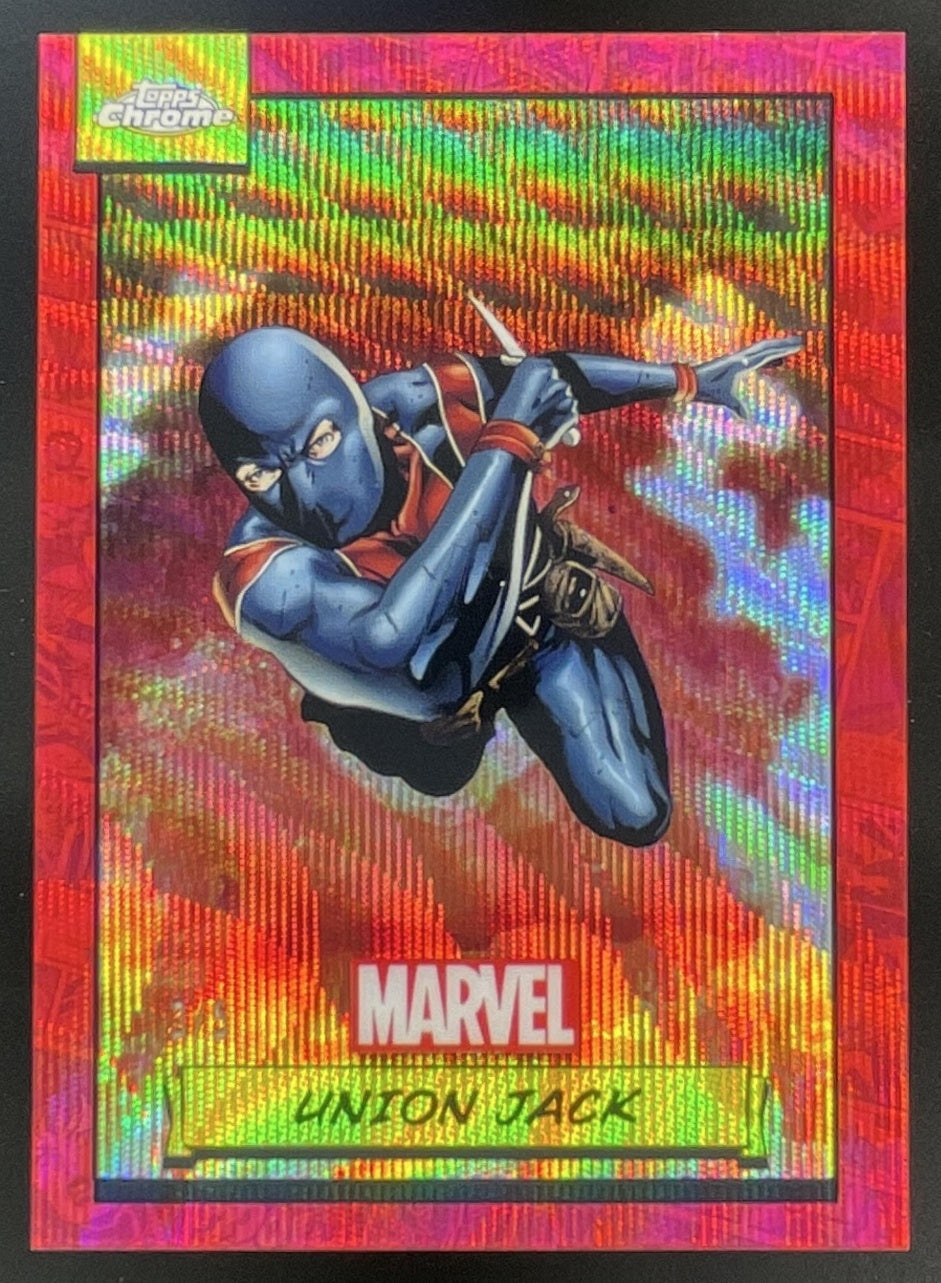 2024 Topps Chrome Marvel Red Wave Refractor #125 Union Jack /5