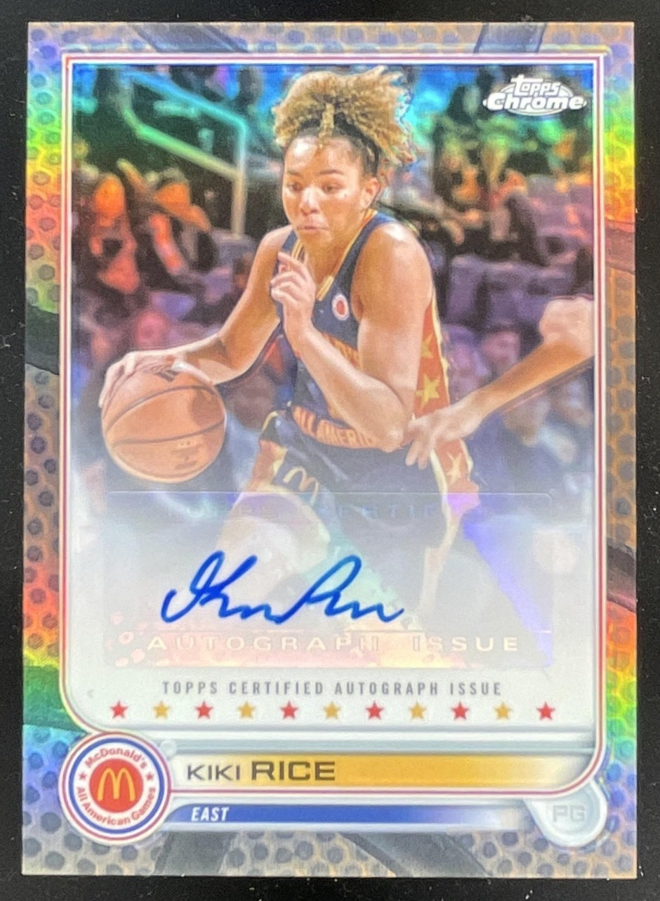 2022 Topps Chrome McDonald's All American Orange Basketball Kiki Rice Auto /25