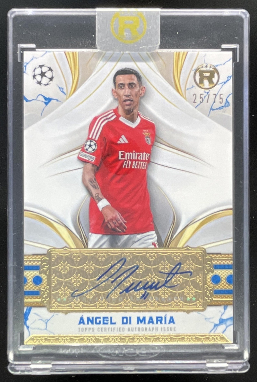 2024-25 Topps Reverence Blue #RA-AD Angel Di Maria Autograph Auto /75