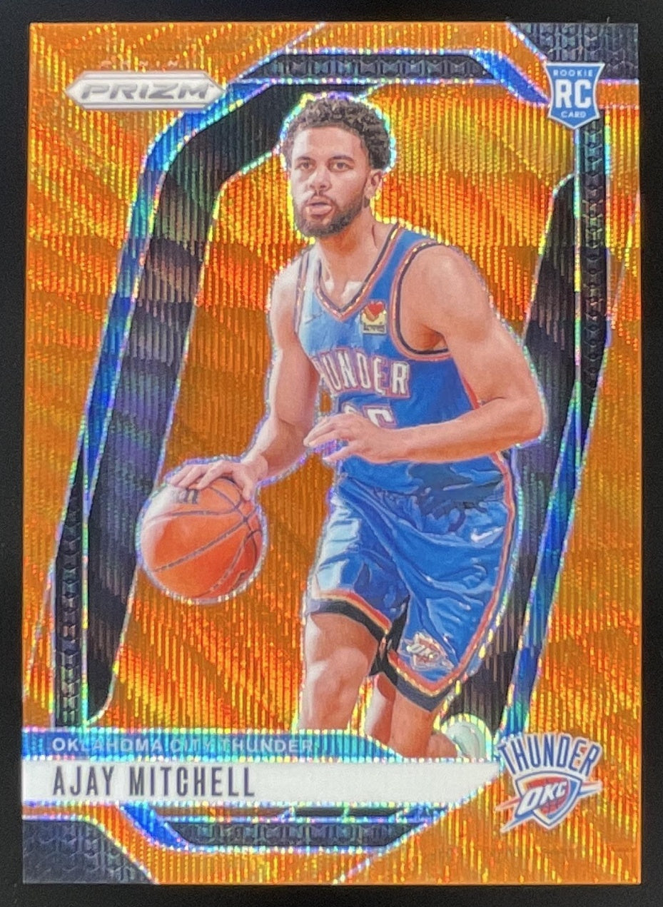 2024-25 Panini Prizm Orange Wave Prizm #226 Ajay Mitchell RC /60