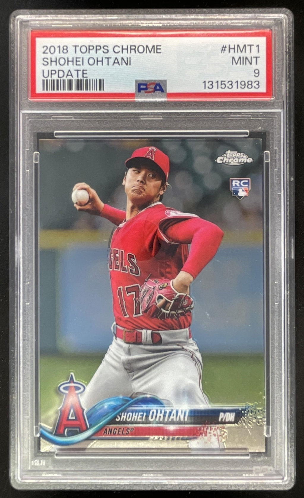 2018 Topps Chrome Update #HMT1 Shohei Ohtani RC PSA 9