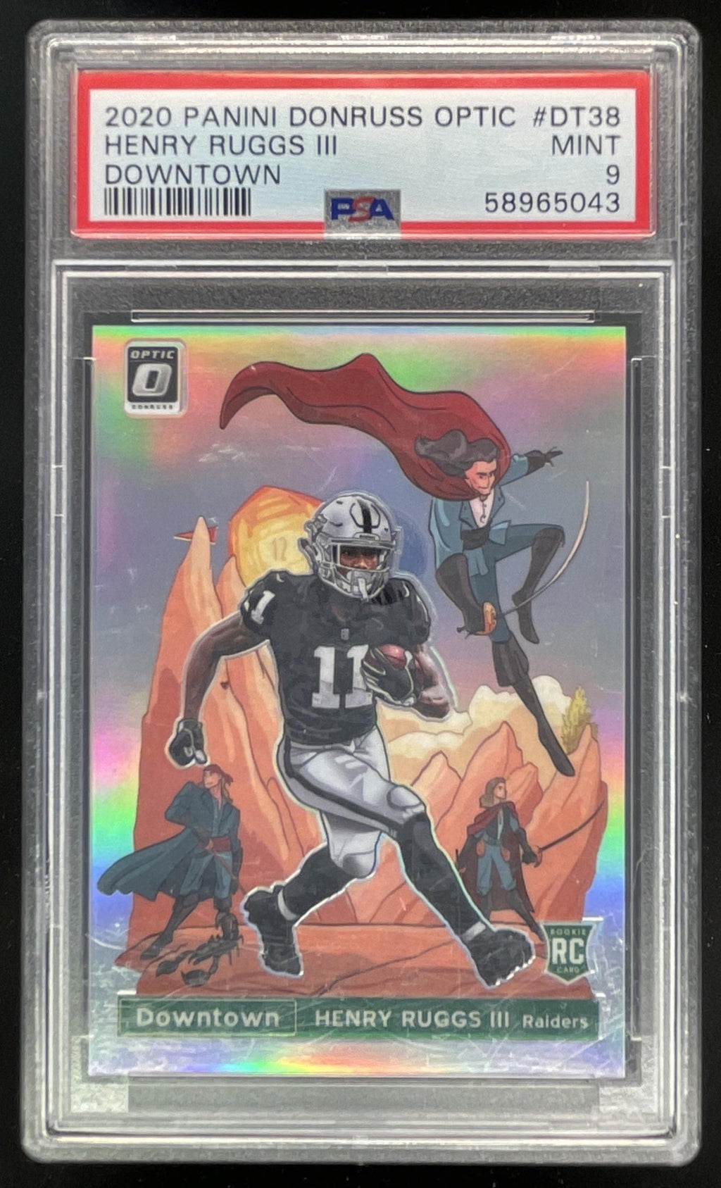 2020 Panini Donruss Optic Downtown SSP #DT-38 Henry Ruggs III RC PSA 9