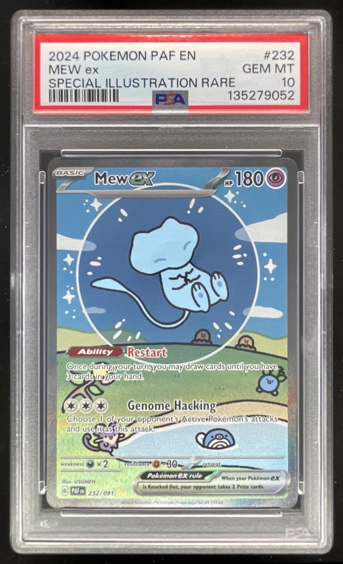 2024 Pokemon Paldean Fates #232/091 Mew ex PSA 10