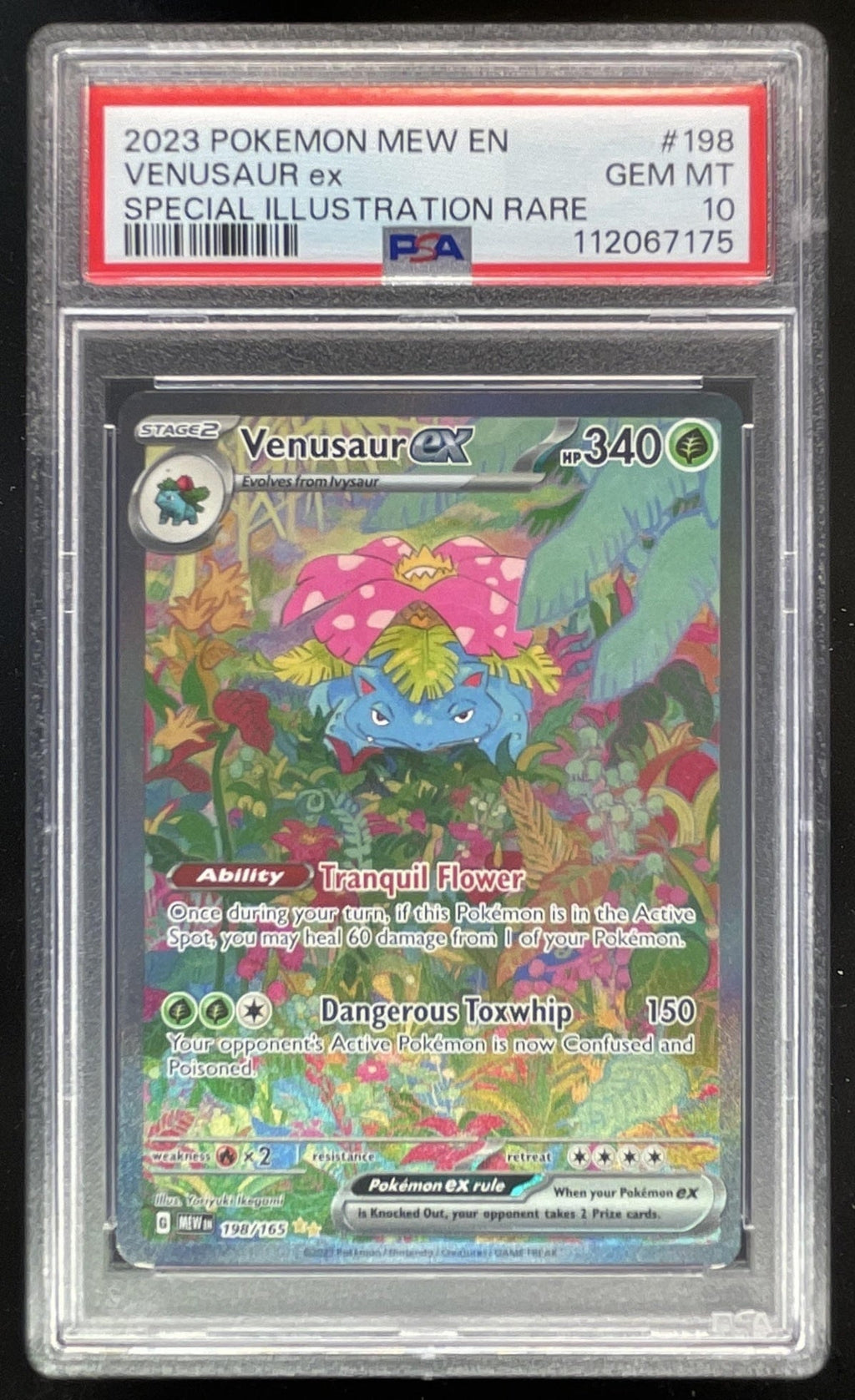 2023 Pokemon SV 151 #198/165 Venusaur ex Special Illustration Rare PSA 10