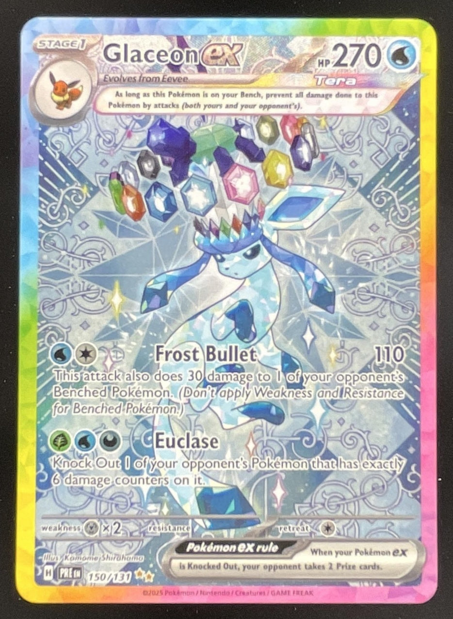 2025 Pokemon Prismatic Evolutions #150/131 Glaceon ex