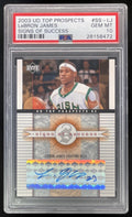 2003 Upper Deck Top Prospects Signs of Success #SSLJ LeBron James RC Auto PSA 10