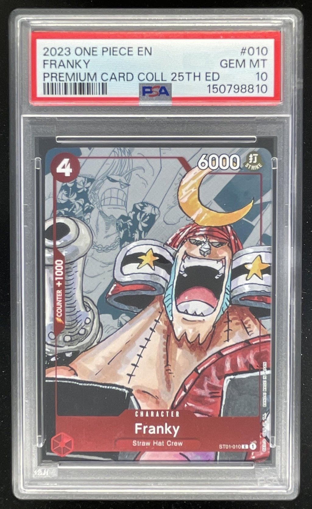 2023 One Piece EN Premium Card Collection 25th Edition #010 Franky PSA 10