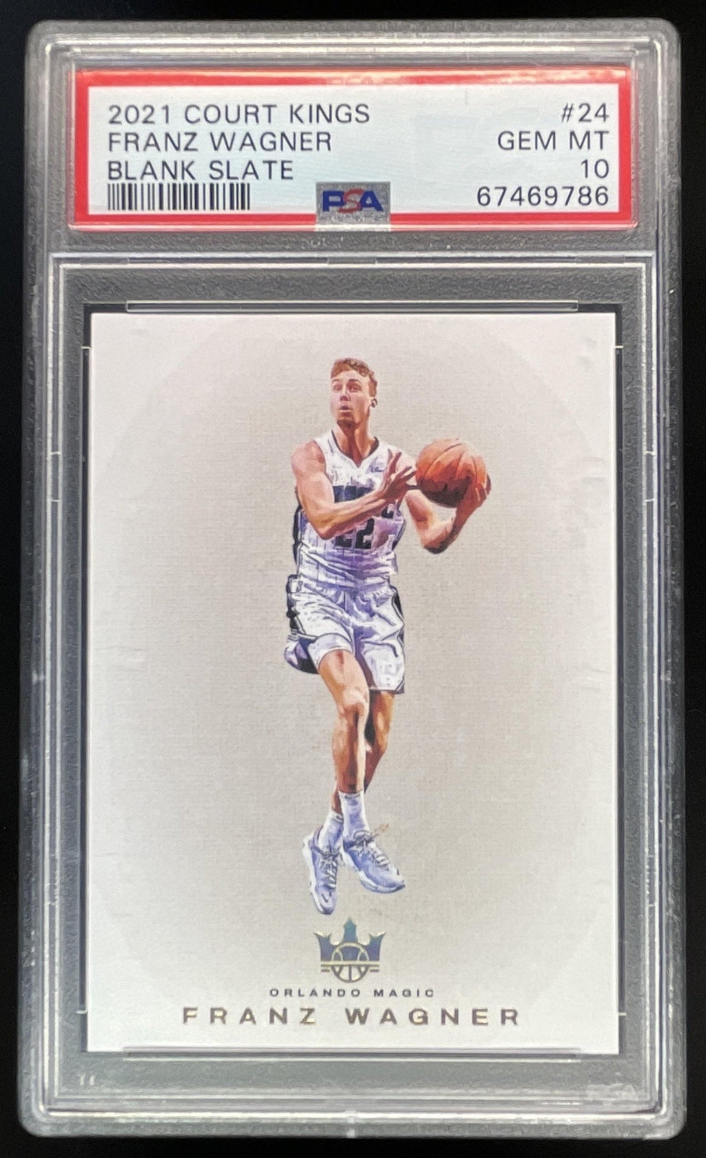 2021-22 Panini Court Kings Blank Slate #24 Franz Wagner RC PSA 10