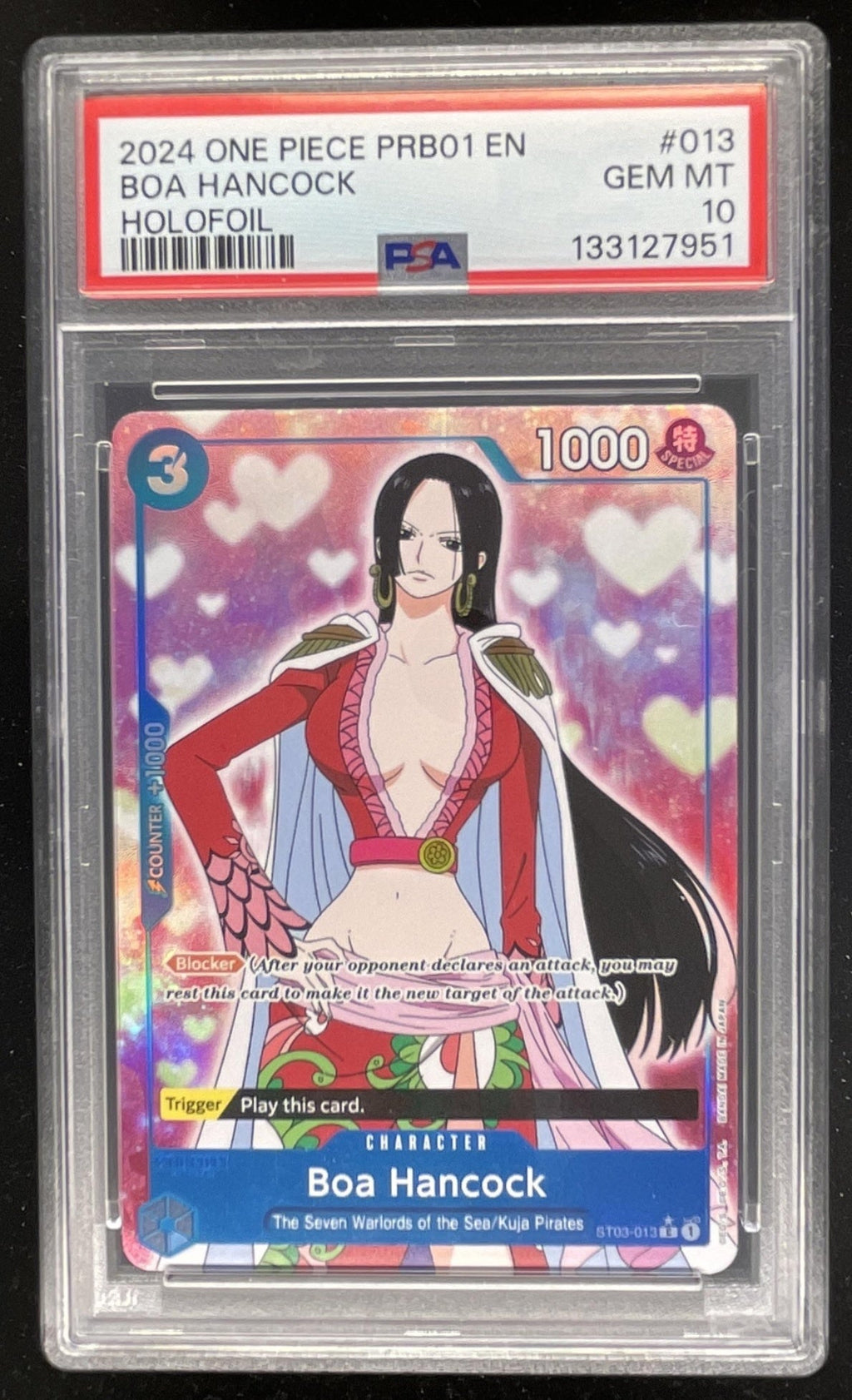 2024 One Piece PRB01 EN #013 BOA Hancock Holofoil PSA 10