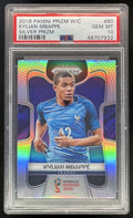 2018 Panini Prizm World Cup Silver Prizm #80 Kylian Mbappe RC PSA 10