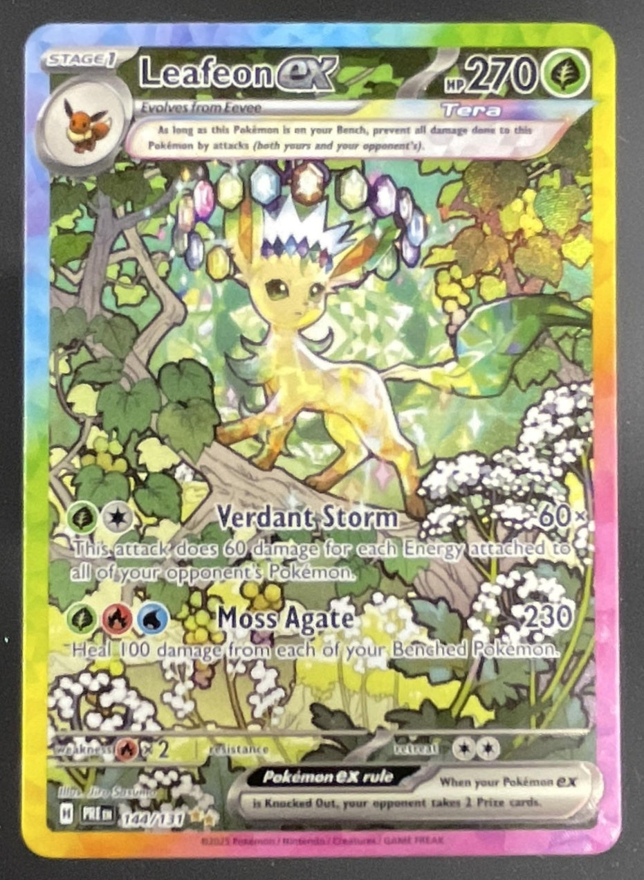 2025 Pokemon Prismatic Evolutions #144/131 Leafeon ex