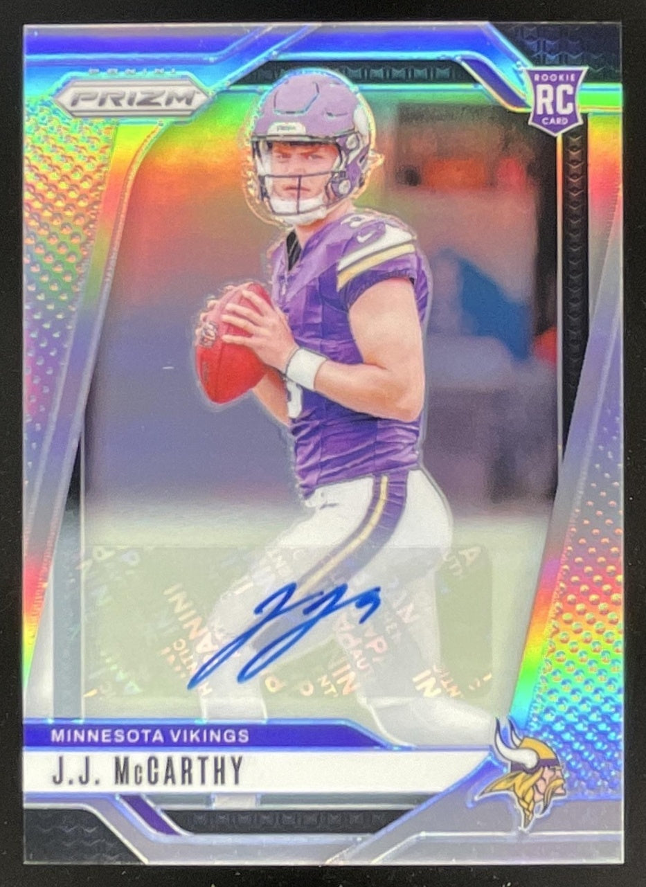 2024 Panini Prizm Autographs Silver Prizm #400 J.J. McCarthy RC Auto