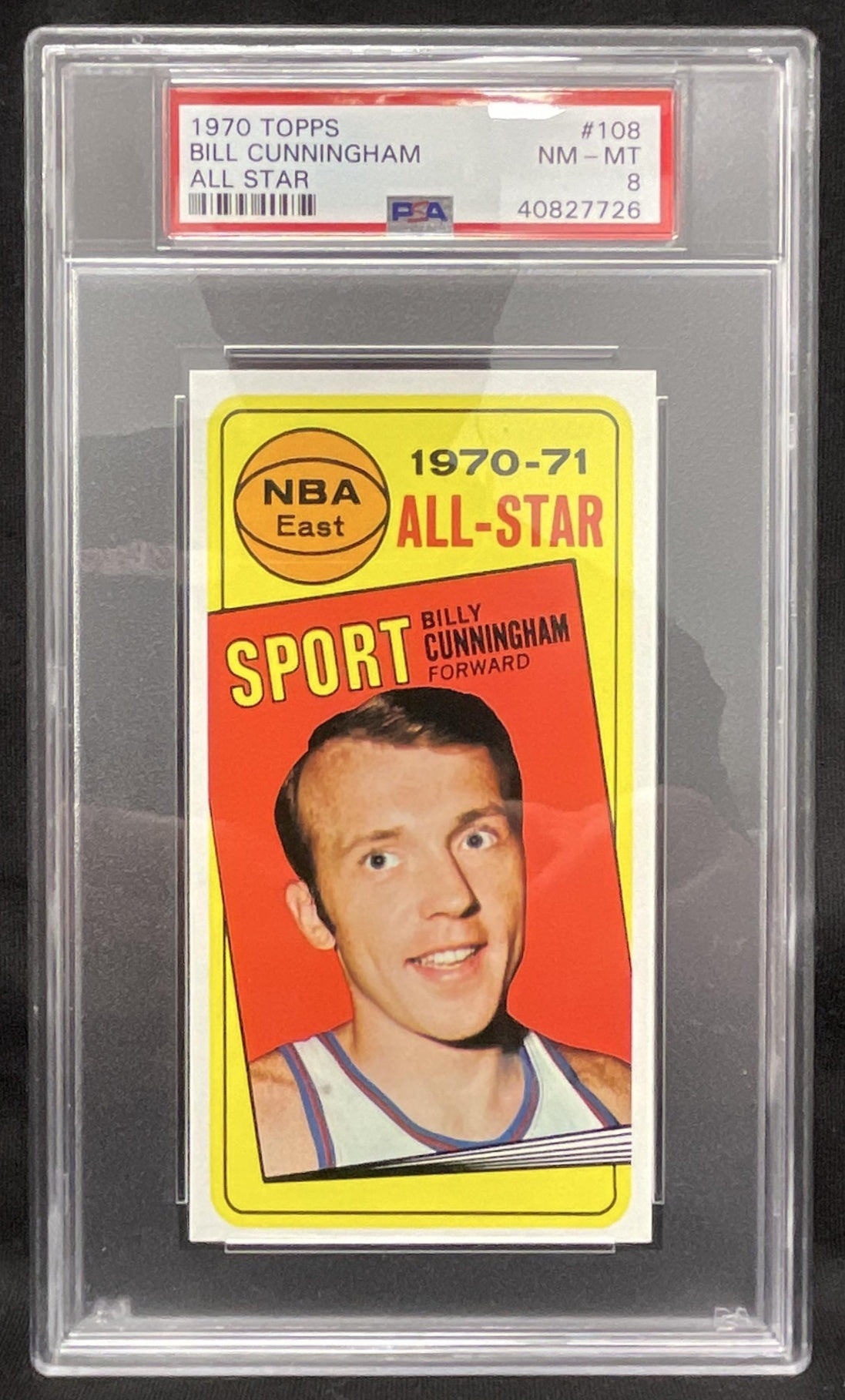 1970-71 Topps #108 Billy Cunningham SP All-Star PSA 8