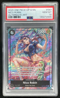 2025 One Piece OP12 EN #087 Nico Robin Alternate Art PSA 10