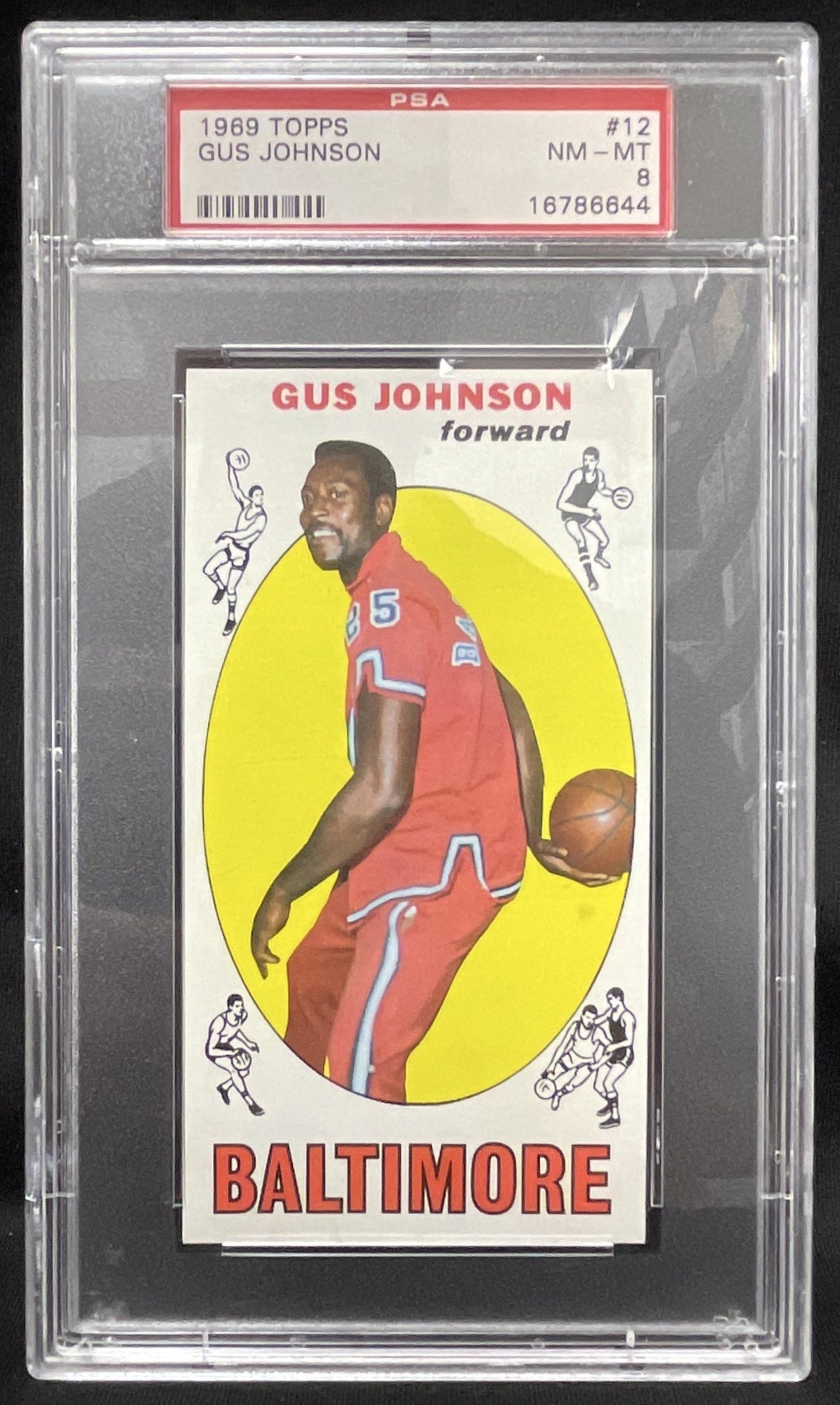 1969-70 Topps #12 Gus Johnson RC PSA 8