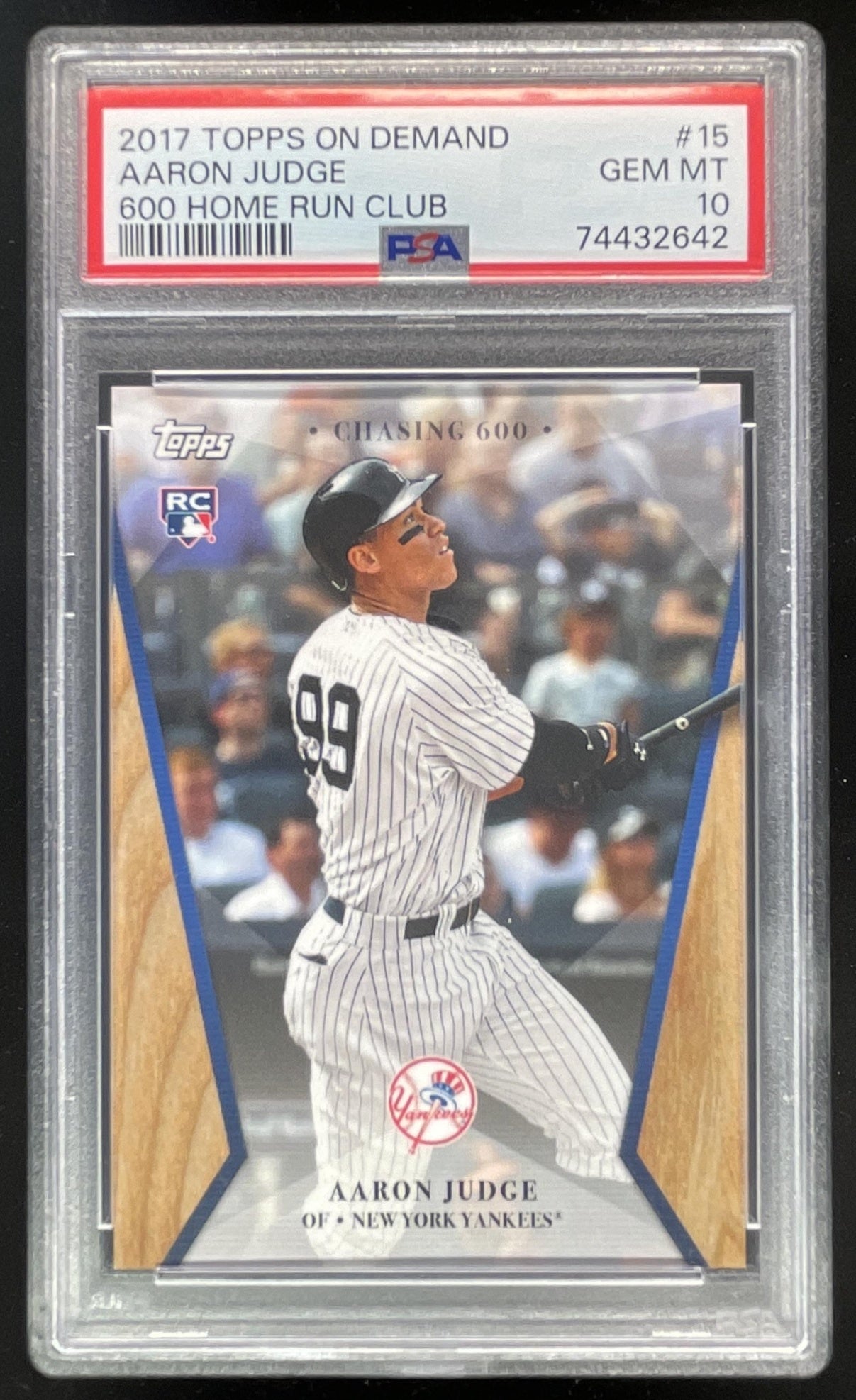 2017 Topps On-Demand 600HR Club #15 Aaron Judge RC PSA 10