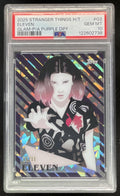 2025 Topps High Tek Stranger Things Glam Purple #G2 Eleven /11 PSA 10
