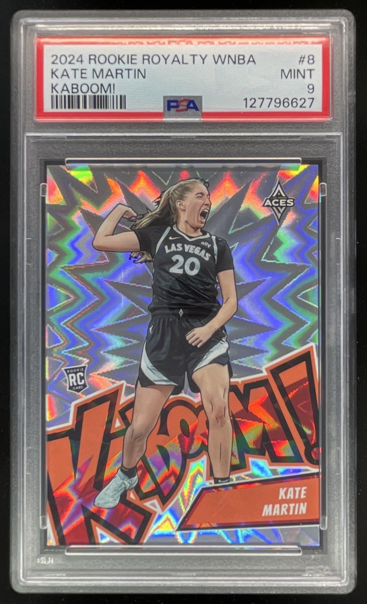 2024 Panini WNBA Rookie Royalty Kaboom! #8 Kate Martin RC PSA 9