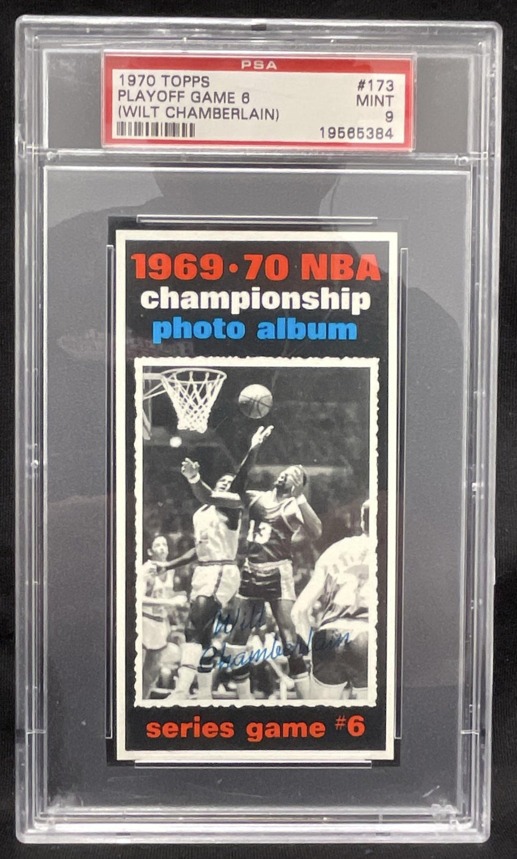 1970 Topps #173 Playoff Game 6 Wilt Chamberlain PSA 9