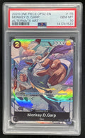 2023 One Piece OP02 EN #115 Monkey D Garp Alternate Art PSA 10