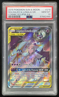 2019 Pokemon Sun & Moon Cosmic Eclipse #216 Solgaleo & Lunala Tag Team PSA 10
