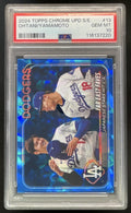 2024 Topps Chrome Sapphire #USCS13 Yoshinobu Yamamoto Shohei Ohtani PSA 10