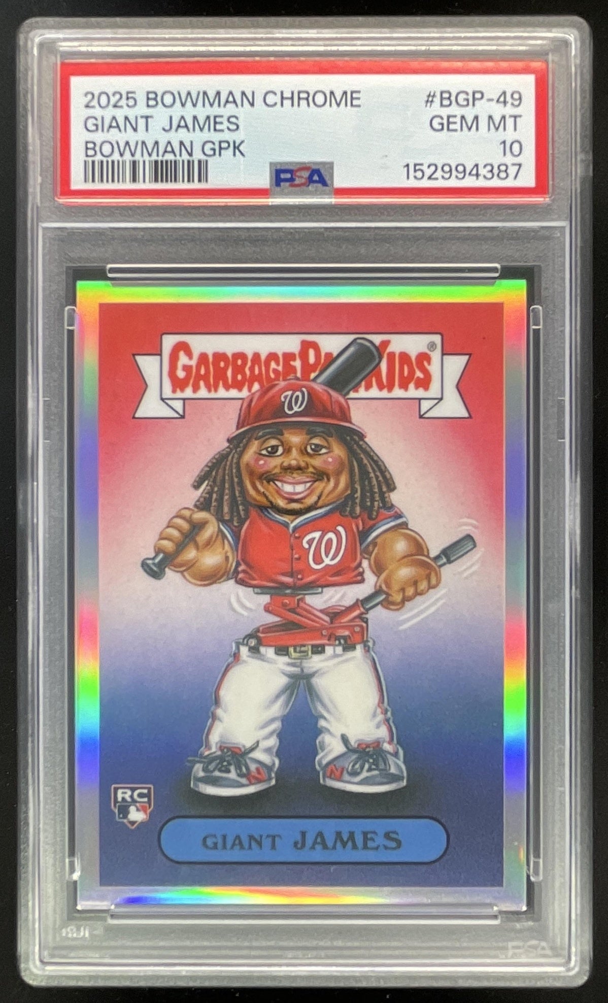 2025 Bowman Chrome Bowman GPK #BGP-49 James Wood RC PSA 10