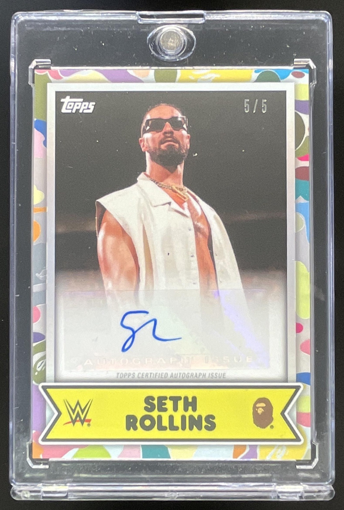 2025 Topps WWE x Bape Autographs Multi Camo #8A Seth Rollins Autograph Auto /5