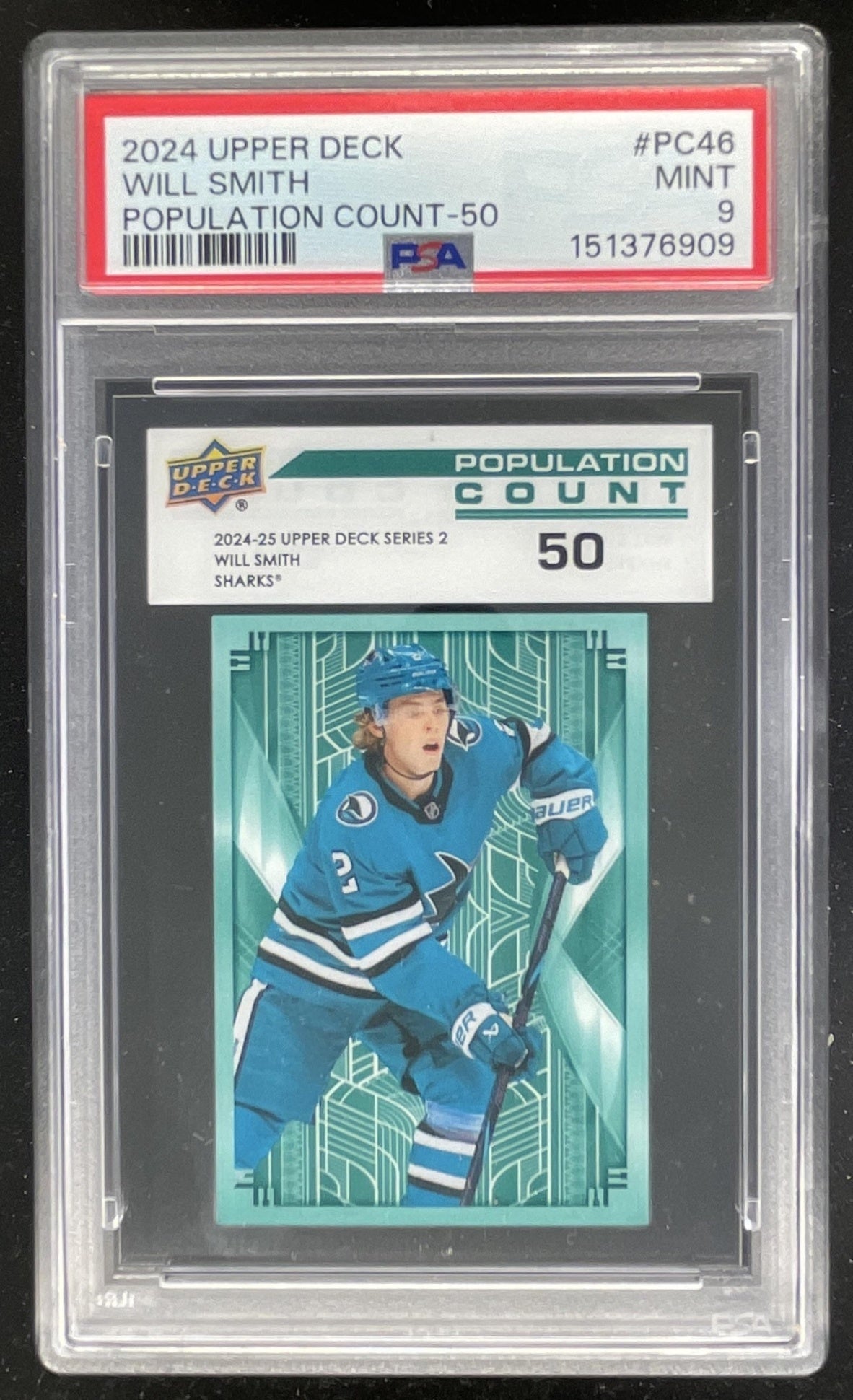 2024-25 Upper Deck Population Count 50 #PC-46 Will Smith RC PSA 9