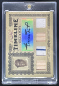 2005 Playoff Prime Cuts Timeline Signature Material Quad Willie Mays Auto /5