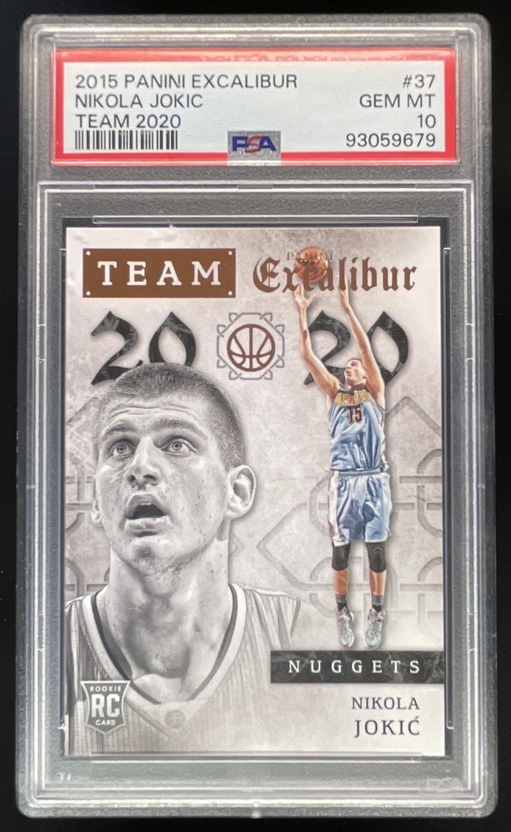 2015-16 Panini Excalibur Team 2020 #37 Nikola Jokic RC PSA 10