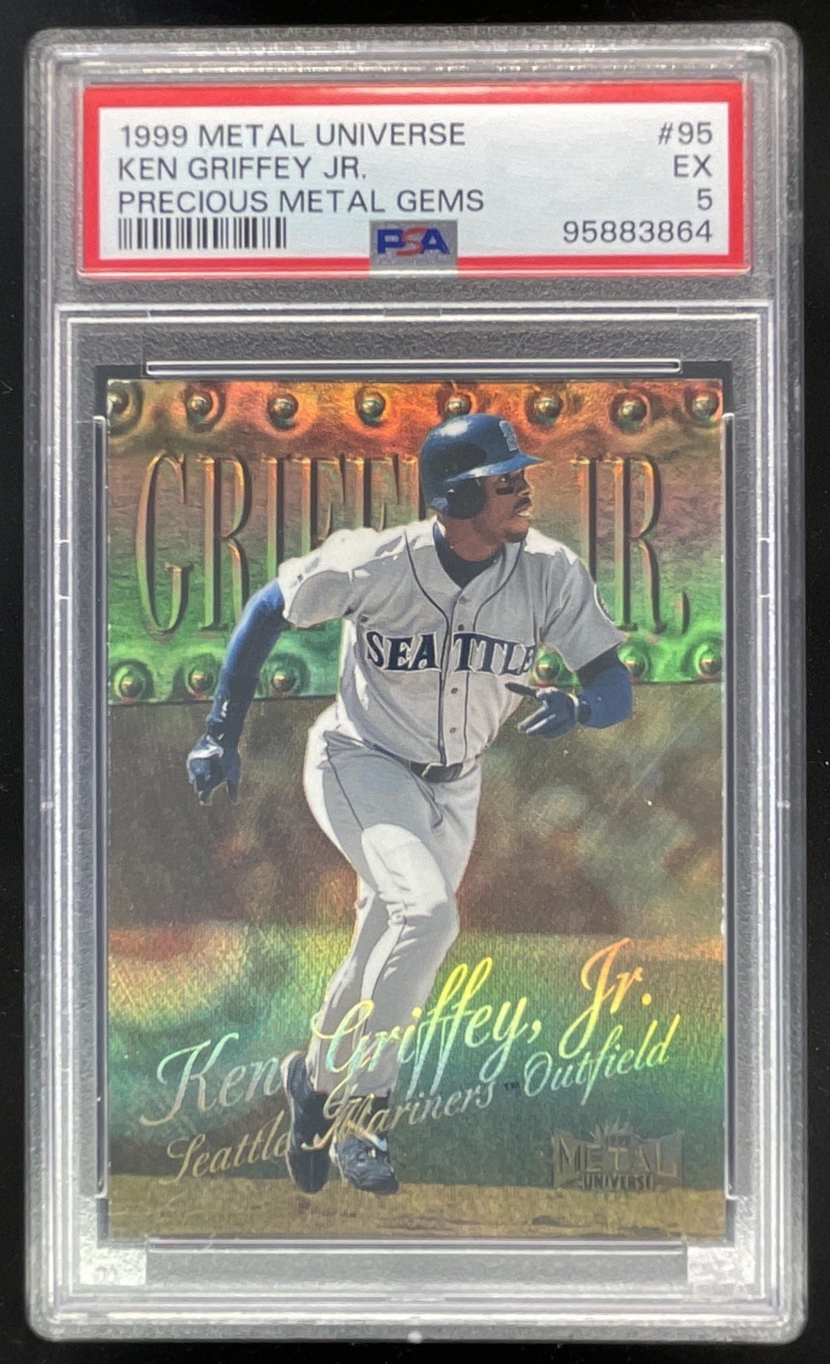 1999 Skybox Metal Universe Precious Metal Gems #95 Ken Griffey Jr./50 PSA 5