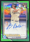 2024 Bowman Draft Chrome Prospect Green  #CPA-BB Blake Burke RC Auto /99