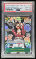 2026 One Piece OP14 EB04 EN #119 Dracule Mihawk Manga Alternate Art PSA 10