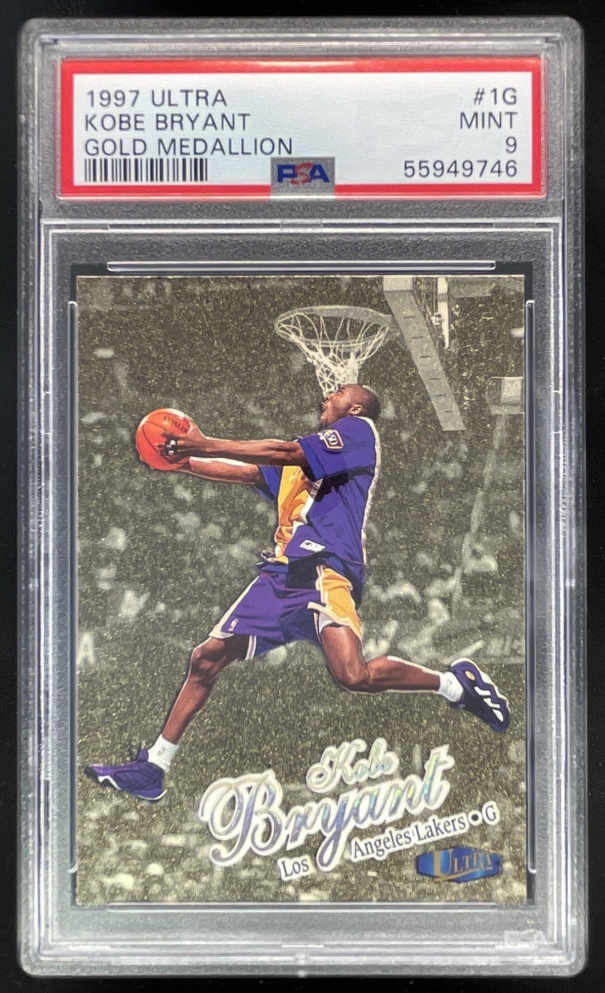 1997-98 Fleer Ultra Gold Medallion #1G Kobe Bryant PSA 9